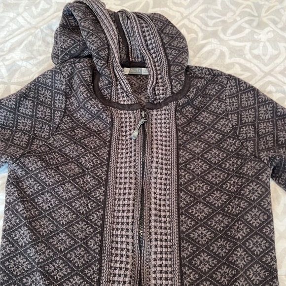 Athleta Women’s Size small double zip up sweater with hood and pockets - Picture 3 of 6